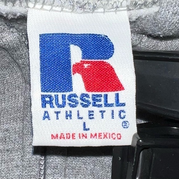 Vintage Russell Athletic Full Zip Hoodie Sweatshirt Y2k Falcons Gray Size Large - Picture 8 of 8